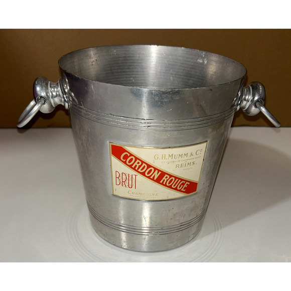Vintage French Champagne Ice Bucket Cooler France CORDON ROUGE MUMM 0208246